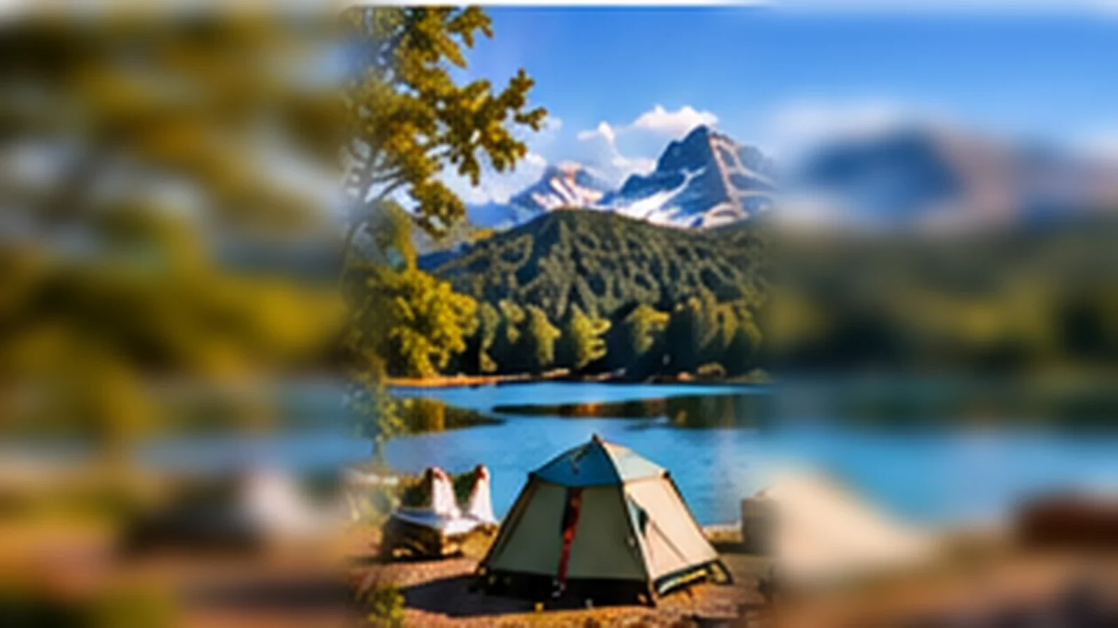 Scenic United States mountain and lake vacation