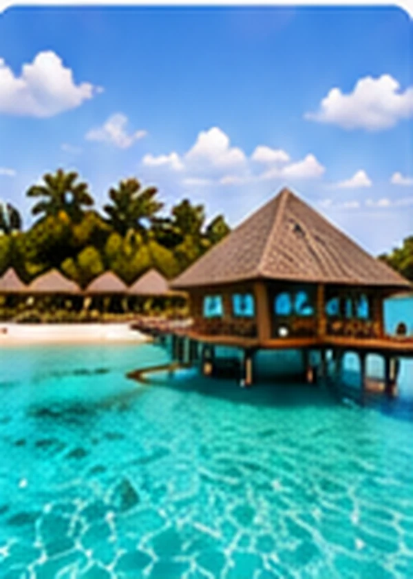 Tropical overwater resort vacation